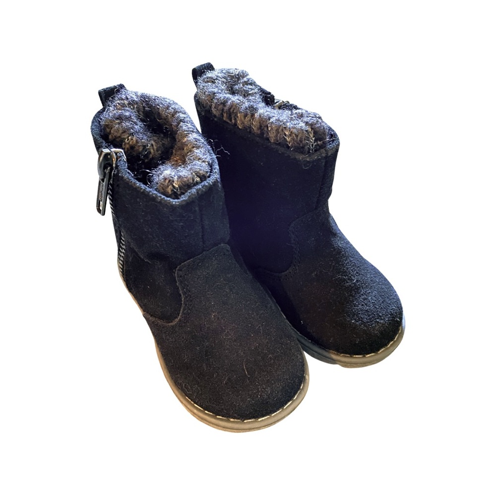 Koala Kids boots size 5; black faux suede